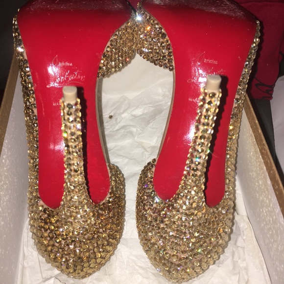 💯% authentic CHRISTIAN LOUBOUTIN crystal heels - Picture 7 of 8